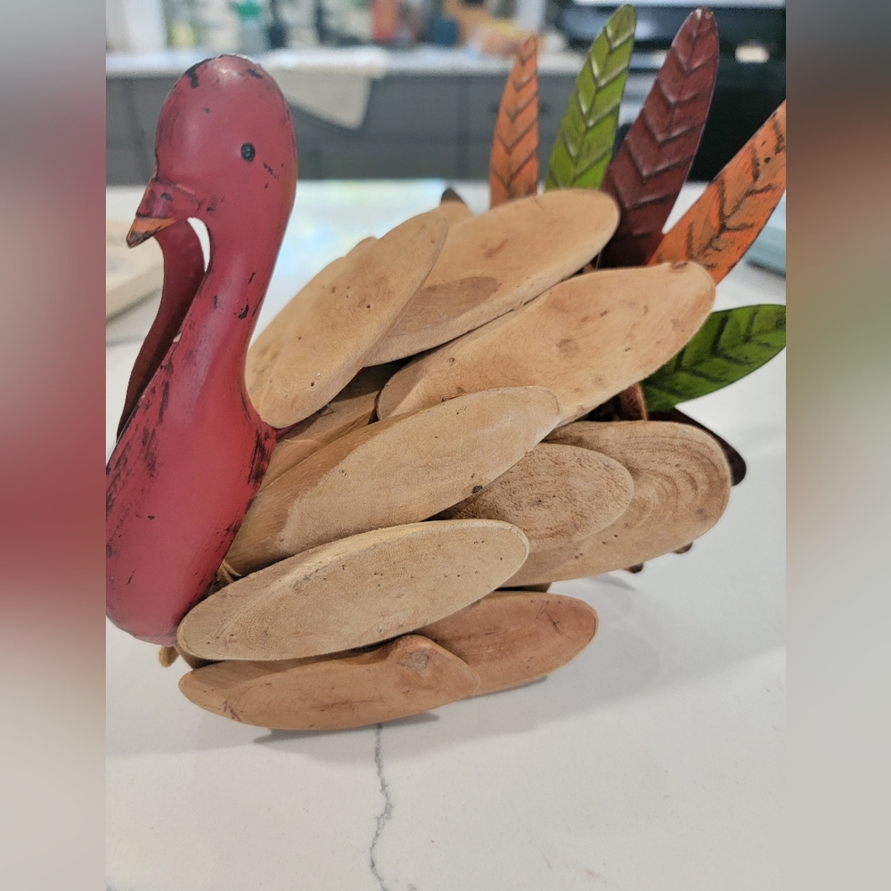 Rustic Wooden Turkey Decor